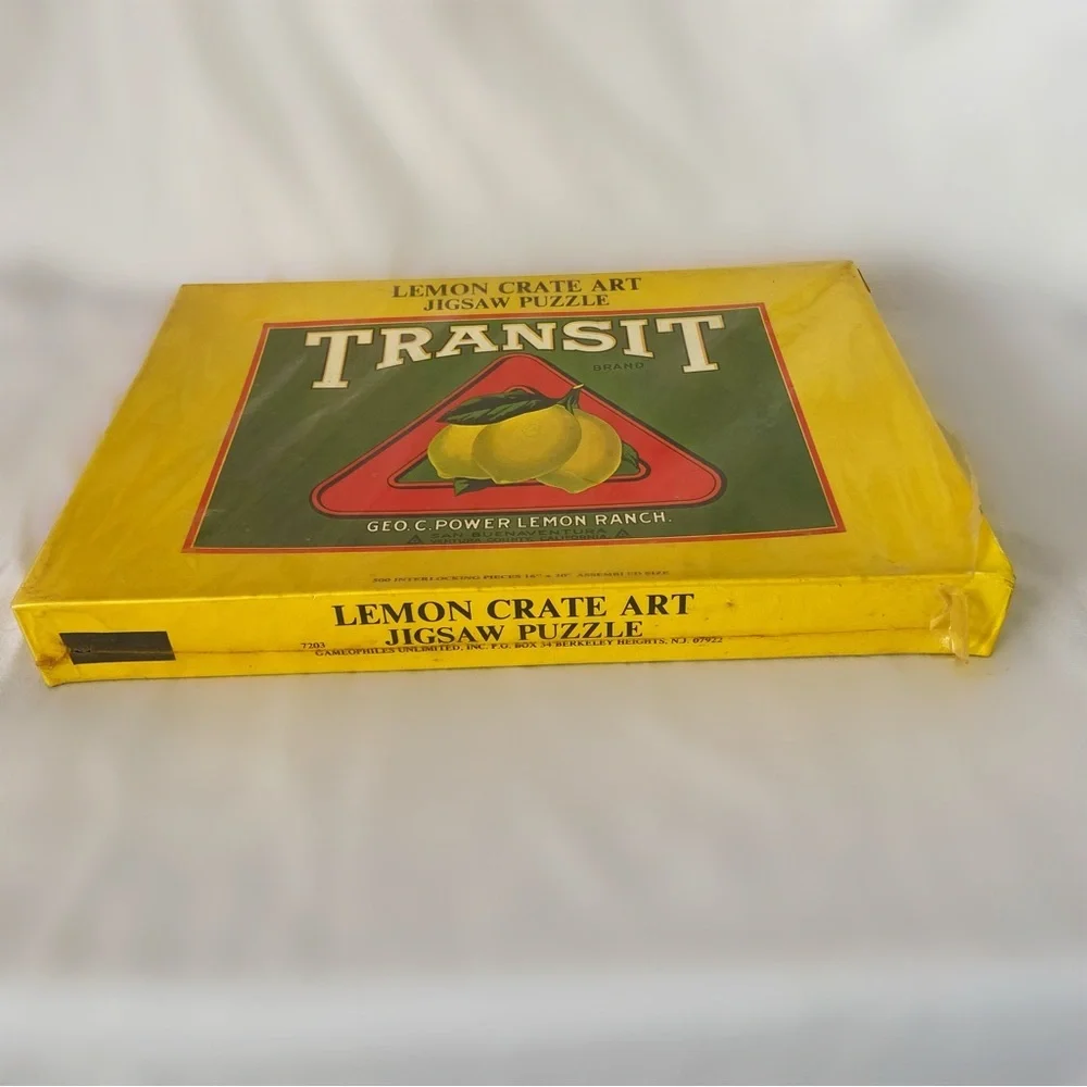Vintage lemon jigsaw puzzle new in box sealed deadstock transit power ranch art